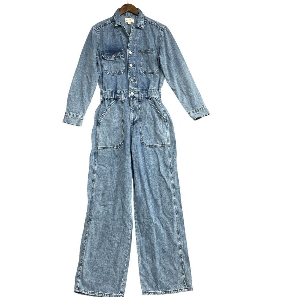 NEW Women's 6  Long Sleeve Utility Baggy Denim Jumpsuit - Universal Thread /K892 - Picture 5 of 9